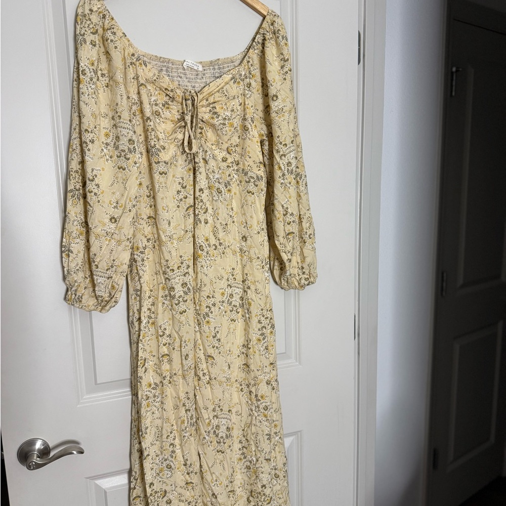 Floral Yellow Maxi Dress